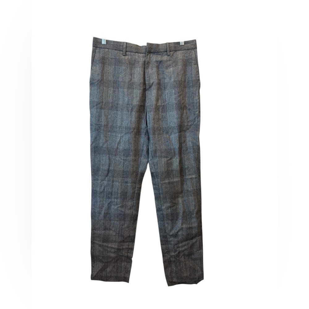 Banana‎ Republic Men's Charcoal Checkered Dress Pants 100% Wool
